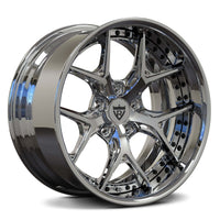 High-gloss chrome rims for 4th-gen Camaro (1995)-RVRN custom forged 2-piece wheels series RV-DR08D
