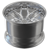 RVRN RV-DR08D deep dish forged wheel in brushed aluminum finish, premium Y spoke design commonly configured for Chevrolet Corvette C7 ZR1 and custom performance builds