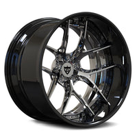 RVRN RV-DR08D black and chrome forged truck wheels featuring deep dish fitment and premium craftsmanship