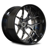 RVRN RV-DR08D black and chrome forged truck wheels featuring deep dish fitment and premium craftsmanship