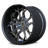 RVRN RV-DR16 CF carbon fiber multi-spoke deep dish forged wheel shown on white background