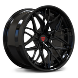 RV-DR19 custom dodge charger challenger rims in gloss black finish with lightweight forged multi spoke wheel design