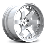 RVRN RV-DS01 custom forged deep dish wheel in Pearl White showcasing lightweight construction and aggressive JDM wheel styling for Mazda enthusiasts