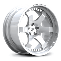 RVRN RV-DS01 custom forged 6 spoke deep dish wheel in Pearl White finish designed for Nissan performance builds with authentic JDM styling and custom fitment