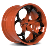 Chevrolet Corvette C8 Aftermarket Wheels-Orange and black custom forged 2-piece rims-RVRN RV-DS016 Series