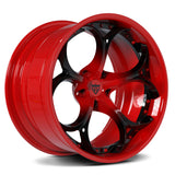 Audi R8 custom aftermarket wheels-red and black forged rims RV-DS016 series-RVRN Forged