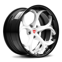 RVRN RV-DS016 custom Alfa Romeo wheels in black and white finish for Alfa Romeo Giulia with lightweight forged performance