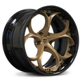 RVRN RV-DS016 custom forged wheels for Jaguar F-Type in black and bronze finish with deep dish performance design