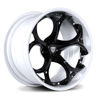 RVRN RV-DS016 black and white custom forged wheels for Toyota GR Corolla style performance applications