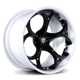 RVRN RV-DS016 black and white custom forged wheels for Toyota GR Corolla style performance applications