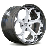 RVRN RV-DS016 custom Acura Integra Type S wheels featuring black and white forged finish and 18x9.5 size