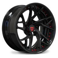 Full black RV-DS74 forged concave wheel delivering aggressive appearance and premium custom fitment capabilities