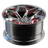 RVRN RV-DV03 concave wheels 6 lug wheels red and brushed finish Ford F-150 Raptor R inspired truck wheel