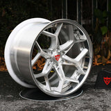 19inch dodge viper custom rims-RVRN Custom Forged 2-piece wheels DV03-Silver-Polish classic 6 lug rims