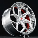 22x12 best forged wheels for trucks - chrome and red rims for any vehicle-RVRN custom forged 2-piece wheels series