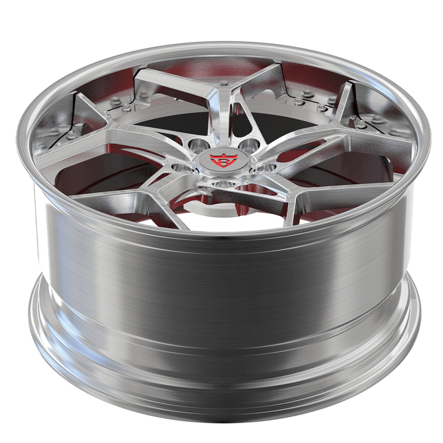 McLaren inspired chrome forged Y spoke wheels RV-DV03 front view detail