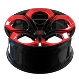RVRN RV-MA05 Audi RS wheels black and red concave rims forged lightweight performance design, deep concave monoblock structure