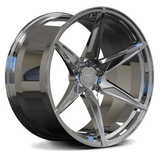 RVRN RV-MC19 chrome concave rims for Dodge Charger, forged monoblock construction with premium custom wheel craftsmanship