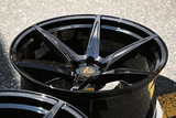 RVRN RV-MC19 black charger rims featuring deep concave forged profile and lightweight performance wheel engineering