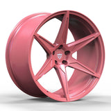 RVRN RV-MC19 custom forged 1-piece concave pink wheel for Jeep Wrangler build, deep concave pink rims with premium custom fitment and forged construction