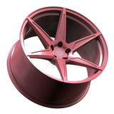 Pink concave wheels for Jeep Wrangler Rubicon featuring RVRN RV-MC19 forged 1-piece construction and deep concave profile
