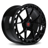 Custom forged concave Audi wheels by RVRN Wheels RV-MC23 in gloss black finish