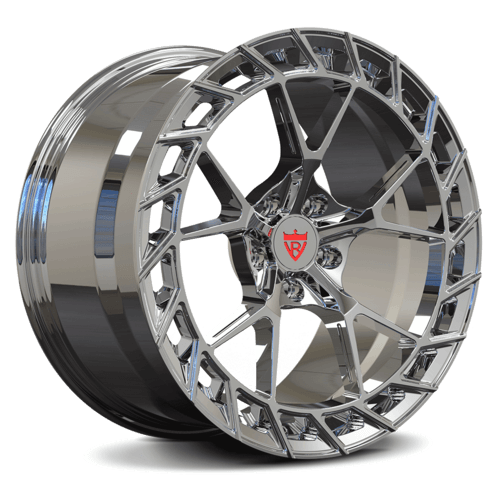 RVRN RV-MC23 custom forged concave C8 wheels in chrome finish for Corvette C8 performance build