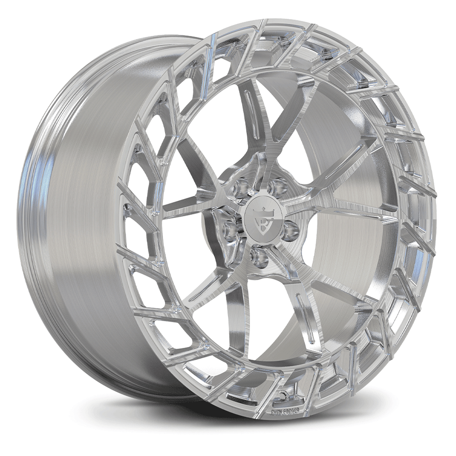 Polished Audi RS5 forged concave directional rims by RVRN Wheels featuring lightweight monoblock construction and premium custom forged detailing