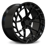 Custom forged 1-piece concave black wheel RV-MC23 for Audi SQ5 and RS5 with aggressive design.