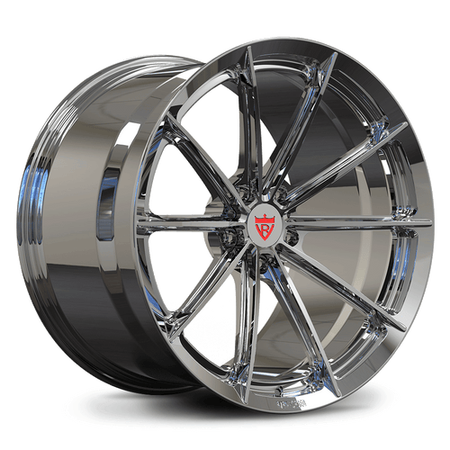 RVRN RV-MC29 custom forged Corvette C8 rims featuring chrome concave wheels designed for lightweight performance applications and custom fitment solutions