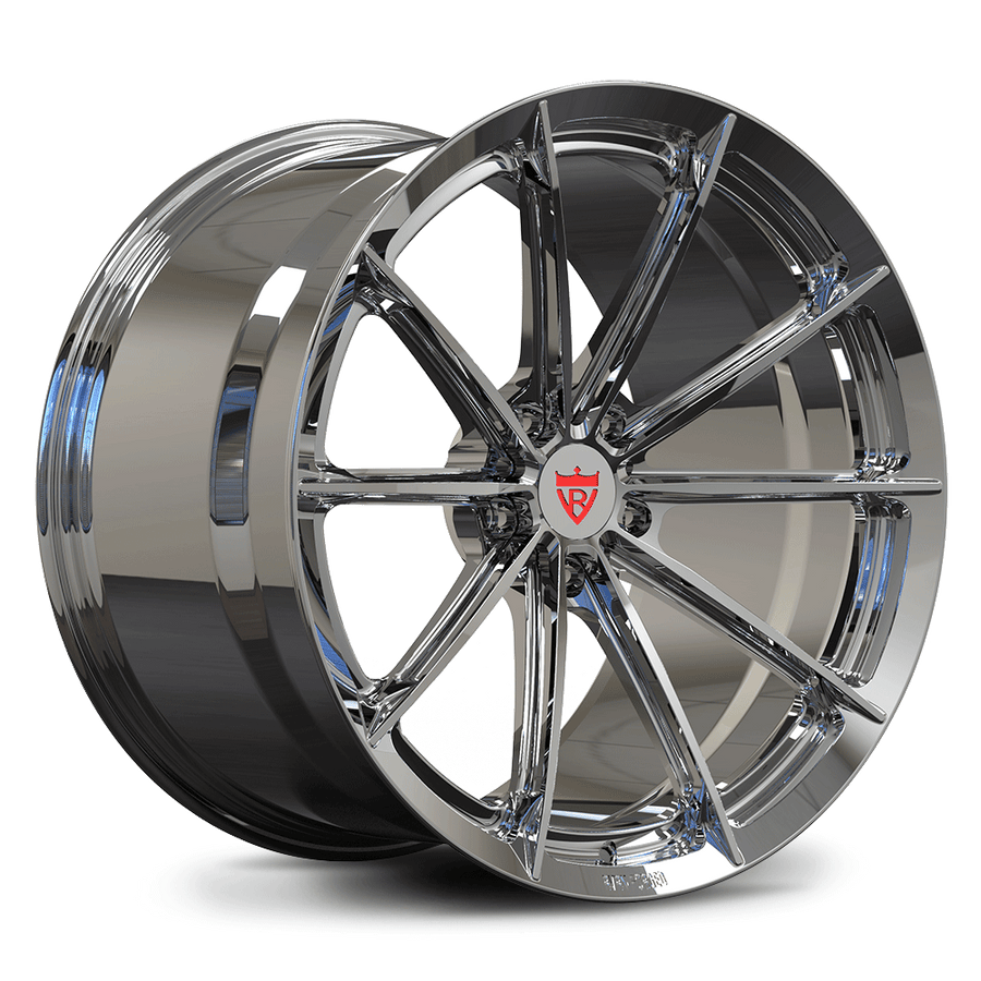 RVRN RV-MC29 custom forged Corvette C8 rims featuring chrome concave wheels designed for lightweight performance applications and custom fitment solutions