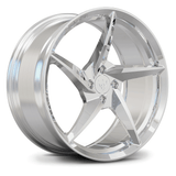 RVRN RV-MC35 custom forged 4-lug monoblock wheels with directional 5-spoke styling, lightweight performance construction, optimized strength and fully customized sizing and offset