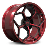 RV-MC491 custom forged monoblock wheel cherry dark and black finish for Corvette C8 E-Ray builds