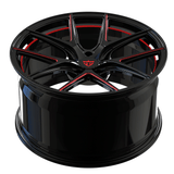 Corvette forged wheels Y spoke lightweight design with optimized rotational mass