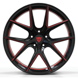 McLaren forged wheels Y spoke design red black gradient performance lightweight wheel