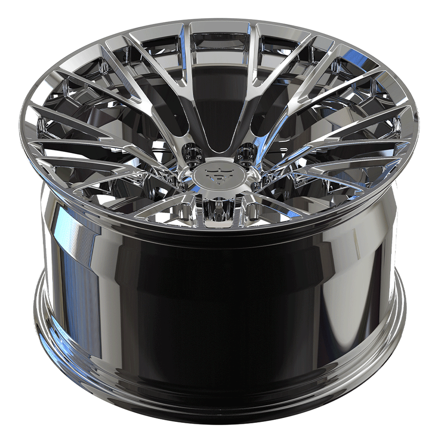 RVRN RV-MC65 custom forged concave wheel close-up detail, precision machined spokes, deep concave structure and performance engineering focus