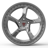 RVRN RV-MF01 Ferrari F8 inspired 5 spoke forged wheels classic chrome high-end custom wheel design