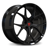 RV-MF02 forged Y-spoke wheel all black finish for Lamborghini style performance build
