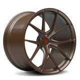 RV-MF11 AMG monoblock wheel in dark bronze, front three-quarter view