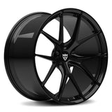 RV-MF11 AMG GT 63 monoblock wheel in gloss black, front three-quarter view