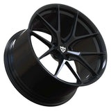 RV-MF11 forged Y-spoke wheel in gloss black, paired three-quarter view