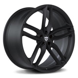 RVRN RV-MF12 custom forged 1-piece Ferrari SF90 XX Stradale matte black wheel featuring a performance-oriented 5-spoke design, lightweight construction and personalized fitment options.
