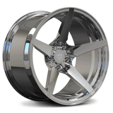 RVRN RV-MF14 chrome forged concave wheels with deep profile and premium 5 spoke design for Bentley Continental GT projects
