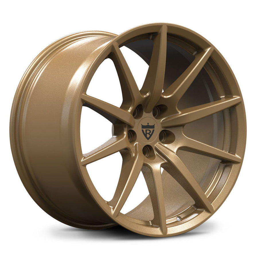 RVRN RV-MF16 Ferrari multi spoke concave forged wheels in brushed aluminum finish, custom lightweight performance design