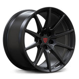 RV-MF16 concave forged Ferrari wheels in gloss gunmetal gray, multi spoke lightweight performance wheel design