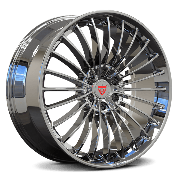 RVRN RV-MG02 forged GMC Sierra chrome wheel, custom multi spoke all chrome truck wheels design