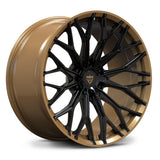 RVRN RV-MG03 concave forged wheel with gloss black spokes and a gloss bronze outer finish