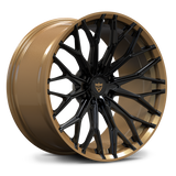 RVRN RV-MG03 gloss black and gloss bronze concave forged wheel for a custom GMC Sierra 1500 build
