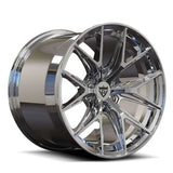 RVRN RV-MH051 deep concave Y spoke forged wheel in chrome for Mercedes-Benz SLS AMG inspired performance builds, with custom sizing and lightweight aluminum construction