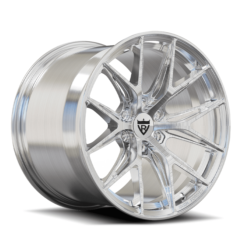 Custom forged monoblock wheel RV-MH051, 6 lug, chrome finish for Dodge Viper, aerospace-grade 6061-T6 aluminum alloy.